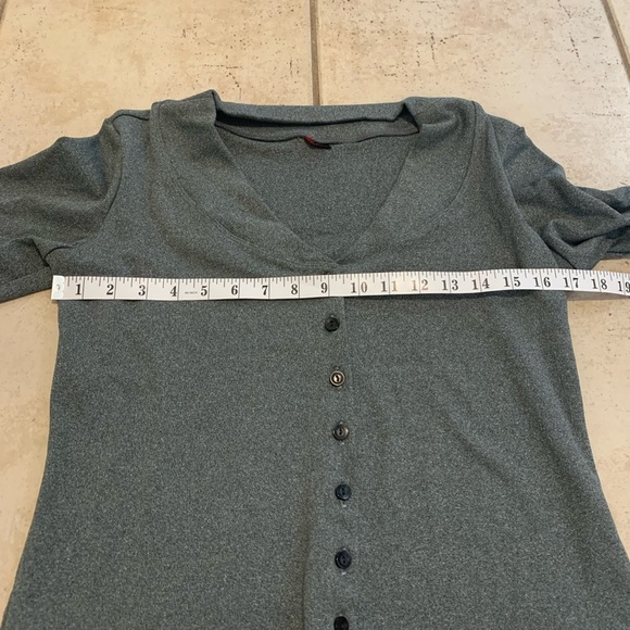 💜 Ethos Grey Button-Front Cardigan with Shawl Collar - Size 14 - Picture 5 of 7